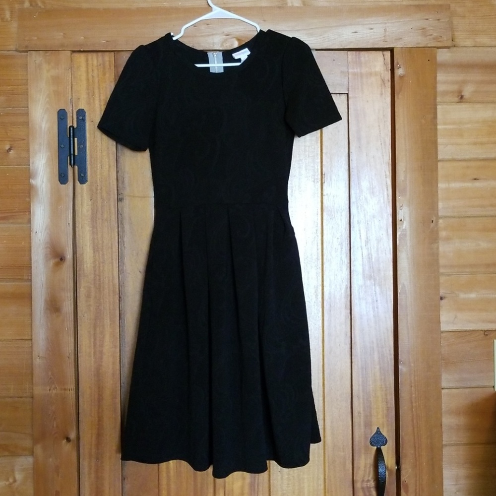 LuLa Roe Black Amelia Small Dress